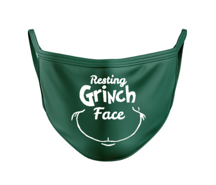 Resting Grinch Face Mask